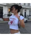 Red Spider Crop Bluz