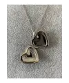 Retro Antik El Yapımı Kalp Şeklinde Üstü Kalp Desenli Içi Açılan Kolye