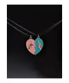 Retro Vintage Gökkuşağı Best Friends Sevimli Mıknatıslı Unisex 2li Kolye