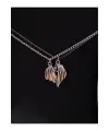 Retro Vintage Heart Birleşen Kanat Yarasa 2li Hediyelik Mıknatıslı Kolye