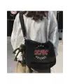 Rock Serisi AC/DC Baskılı Unisex Siyah Postacı Çantası