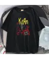 Rock Serisi Korn Poster Siyah Unisex Oversize T-Shirt