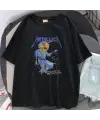 Rock Serisi Metallica Skull Money Siyah Unisex Oversize T-Shirt
