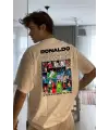 Ronaldo Baskılı Beyaz T-Shirt