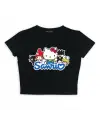 Sanrio Baskılı Siyah Crop