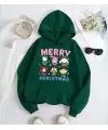 Sanrio Merry Christmas Baskılı Kapşonlu Sweatshirt