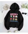 Sanrio Merry Christmas Baskılı Kapşonlu Sweatshirt
