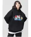 Sanrio Siyah Kapüşonlu Sweatshirt