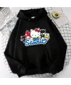 Sanrio Siyah Kapüşonlu Sweatshirt