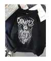 Siyah Gothic Rock Grubu Carnifex Kapüşonlu Hoodie
