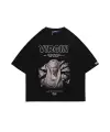 Siyah Virgin Baskılı Oversize T-Shirt