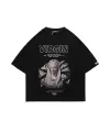 Siyah Virgin Baskılı Oversize T-Shirt