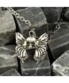 Skull And Butterfly Necklace Kolye
