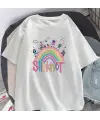 Slipknot Rainbow Baskılı Beyaz Unisex Oversize T-Shirt
