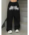 Sokak Tarzı Gothic Baskılı Unisex Baggy Eşofman