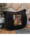 Spider-Cat Baskılı Unisex Postacı Çantası