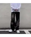 Spider Detail Streetwear Baggy Pantolon