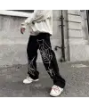 Spider Detail Streetwear Baggy Pantolon