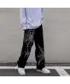 Spider Detail Streetwear Baggy Pantolon