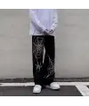 Spider Detail Streetwear Baggy Pantolon