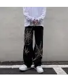 Spider Detail Streetwear Baggy Pantolon