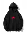 Spider Siyah Kapşonlu Sweatshirt