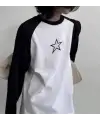 Star Reglan Uzun Kollu Beyaz T-Shirt