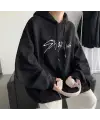 Stray Kids Siyah Kapüşonlu Oversize Sweatshirt Hoodie