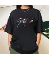 Straykids Detail Baskılı Siyah T-Shirt