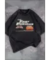 The Fast And The Furious Baskılı Unisex Oversize Vintage T-Shirt