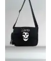The Misfits Unisex Siyah Postacı Çantası
