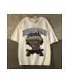 Toptan Beyaz Dengfuyun Hip Hop Baskılı Oversize T-Shirt