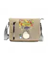 Totoro  Baskılı Unisex Bej Postacı Çantası