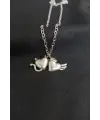 Touz Devil Angel Double Heart Tasarımlı Kolye