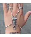 Touz Gothic Skeleton İki Yüzüklü Zincirli Şahmeran