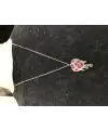Touz Heart Red Dama Tasarımlı Kolye