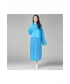 Unisex Mavi Yağmurluk Şeffaf Su Geçirmez Kıyafet Üstü Eva Kumaş Marlux Yağmurluk