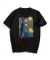 Van Gogh Starry Night Beyaz Unisex Oversize T-Shirt