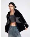 Vintage Star Zip Oversize Fermuarlı Unisex Kapüşonlu Hırka