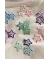 Y2K Star 6Lı Karışık Renk  Yıldız Çıt Çıt Toka