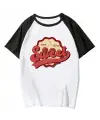 Y2k Sweet Beyaz Reglan Kol Oversize T-Shirt