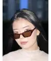 Y2K Tarz Angel Model Siyah Renk UV Korumalı Güneş Gözlüğü