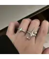 Y2k Vintage 3 Lü Star Yüzük