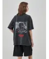 Yıkamalı Anime Berserk Baskılı Unisex Oversize Vintage T-Shirt