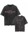 Yıkamalı Born Pink Baskılı Unisex Oversize Vintage T-Shirt
