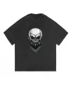 Gang Skull Baskılı Siyah Unisex Oversize T-Shirt