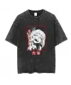 Yıkamalı Himiko Toga Unisex Eskitme T-Shirt