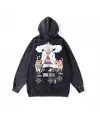 Yıkamalı Kumaş Anime One Piece Gear Five Kapüşonlu Hoodie Sweatshirt