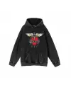 Yıkamalı Kumaş Rock Serisi Bon Jovi Kapüşonlu Hoodie Sweatshirt
