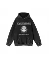 Yıkamalı Kumaş Rock Serisi Iron Maiden Kapüşonlu Hoodie Sweatshirt